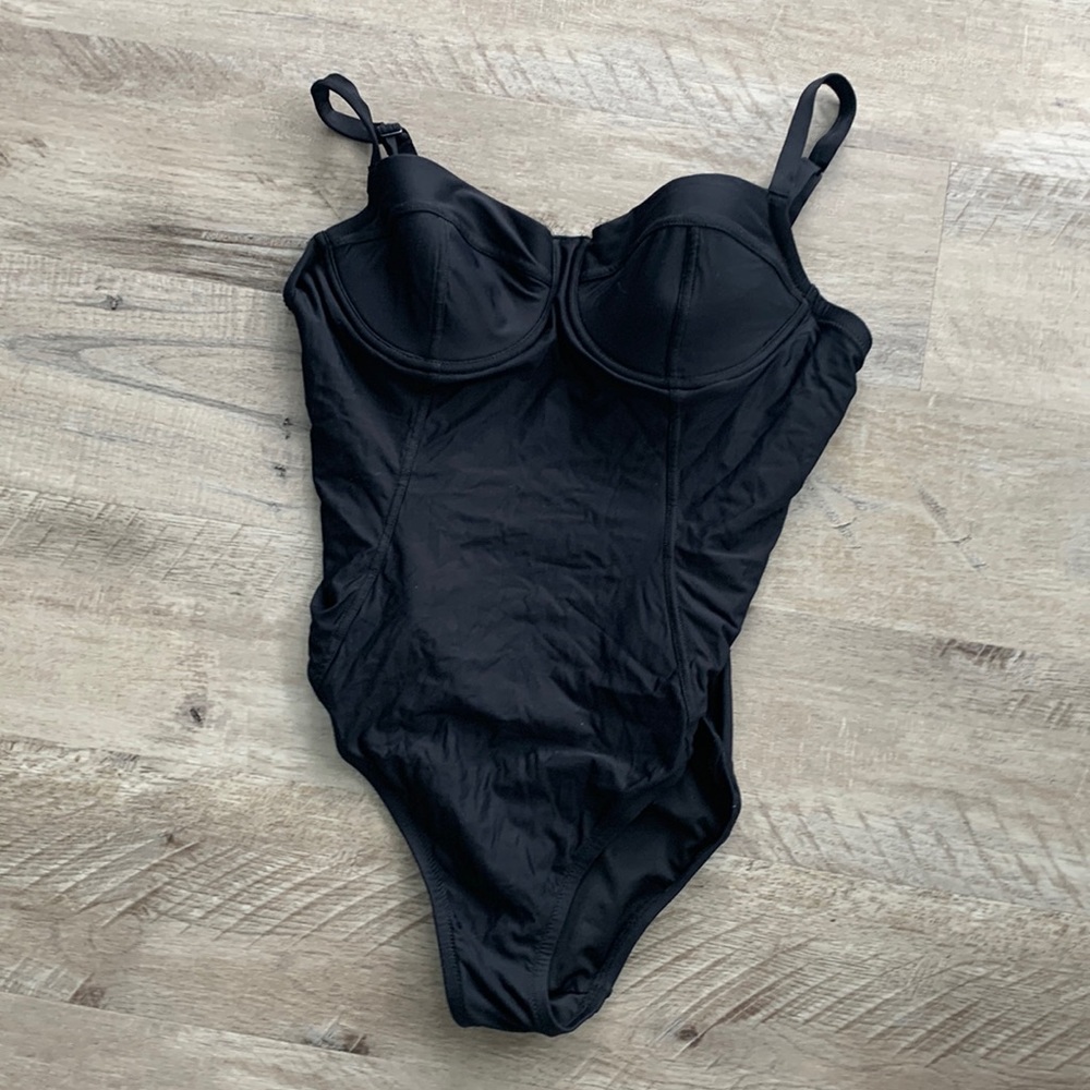 JCrew bustier suit.  Never worn, cups were too small.